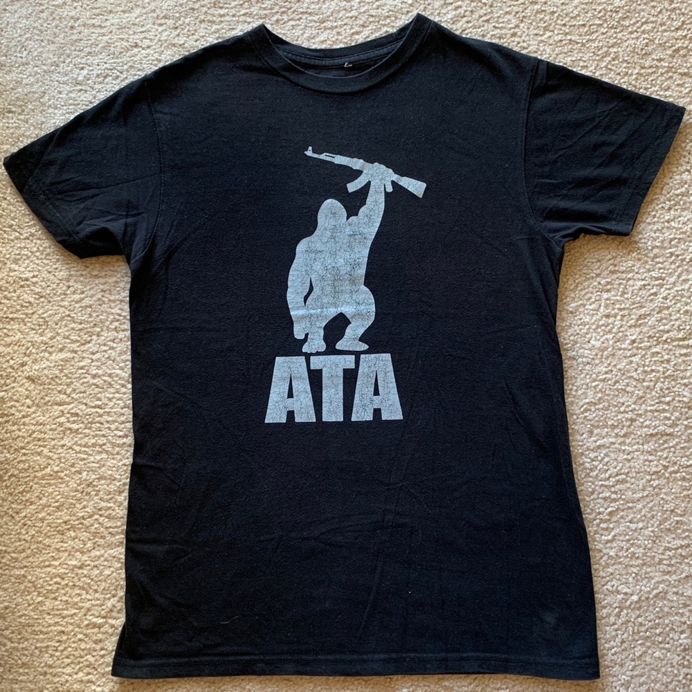Armed Gorilla Small Black Tshirt